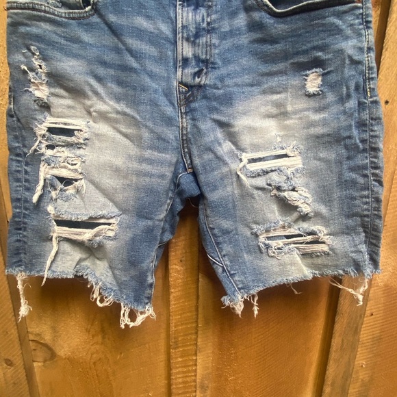 American Eagle AirFlex Distressed Denim Shorts Men’s Size 30 Raw Hem Stretch - Picture 2 of 9